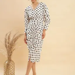 KASSUALLY Black Printed Midi Dress-picture-36