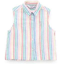 U.S. Polo Assn. Kids White Striped Shirt-picture-25
