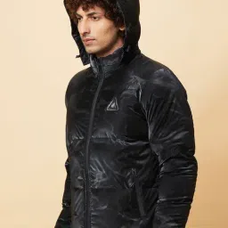 Being Human Black Regular Fit Quilted Jacket image 3