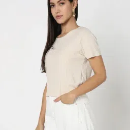 R&B Beige Viscose Relaxed Fit Top image 3