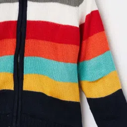 Juniors by Lifestyle Multicolor Striped Regular Fit Sweater image 3
