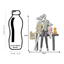 Tayhaa Polyresin Family Bond Showpiece With Candle & Teddy - Set of 3 image 5