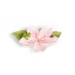 Home4U Green & Pink Polyresin 7 cm Frog With Sakura Showpiece - Set of 1-picture-16