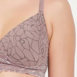 Clovia Grey Printed T-Shirt Bra image 5