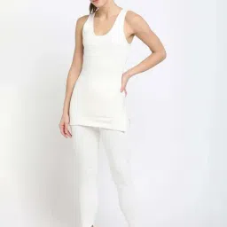 Dixcy Slimz Off-White Plain Thermal Top image 4