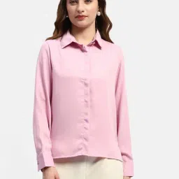 MADAME Pink Regular Fit Shirt-image-27