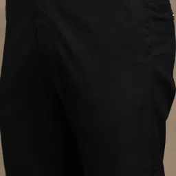 Turtle Black Slim Fit Self Design Trousers image 5