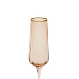 Pure Home and Living Brown Glass Ribbed Champagne Flute (0.15 L) - Set of 2 image 5