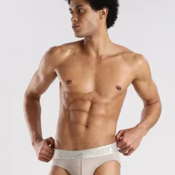 CALVIN KLEIN Beige Solid Beige Low Rise Briefs image 5