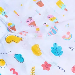 BAESD Infants Set Of 2 Printed Organic Muslin Cotton Wash Cloth image 5