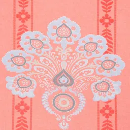 Klotthe Orange 400 TC Cotton Single Elastic Bedsheet with Pillow Cover image 5