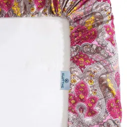 Klotthe Pink 300 TC Polycotton Single Elastic Book Fold Bedsheet with Pillow Cover image 5