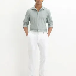 Rare Rabbit Green Regular Fit Woven Design Shirt image 5