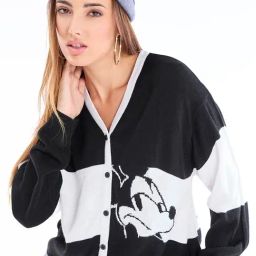 Bewakoof White Color-Block Oversized Sweater-picture-12