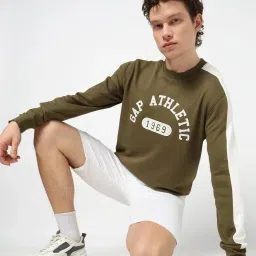 GAP Green Regular Fit Printed Sweatshirt image 5