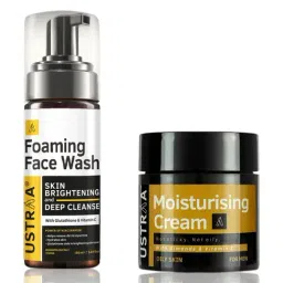 Ustraa Skin Brightening & Deep Cleanse Foaming Face Wash & Moisturising Cream Combo-image-29