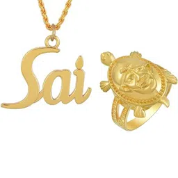 MEMOIR Adult Gold-Plated Finger Ring & Pendant With Chain-picture-48