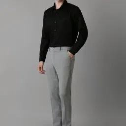 Louis Philippe Grey Slim Fit Trousers image 5
