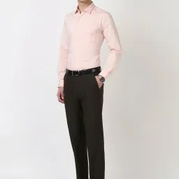 Peter England Peach Slim Fit Shirt image 5