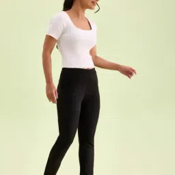 Go Colors! Black Mid Rise Treggings image 3