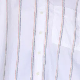 American Eagle Outfitters White Cotton Striped Shirt image 5