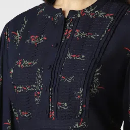 Van Heusen Navy Printed Top image 5