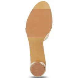 Mochi Women's Gold Casual Sandals image 5