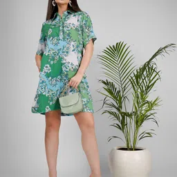 Sukshat Women Tropical A-Line Mini Dress-picture-23