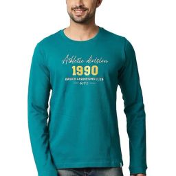 Basics Kayaking Green Cotton Muscle Fit Printed T-Shirt-picture-48