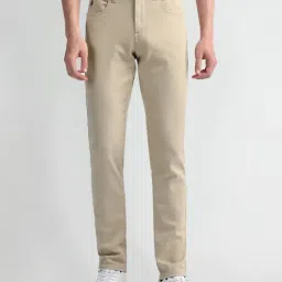 U.S. Polo Assn. Beige Cotton Slim Fit Jeans-picture-41