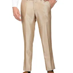 Ad By Arvind Beige Regular Fit Two Piece Suit image 4