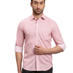 ColorPlus Red Cotton Regular Fit Printed Shirt-picture-12