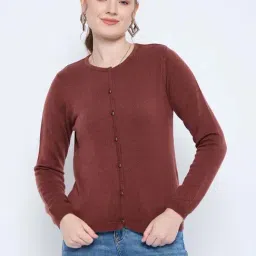 MADAME Brown Plain Cardigan-picture-18