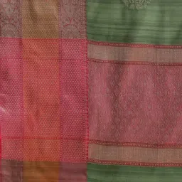 Banarasi Silk Works Green Woven Saree with Blouse image 5