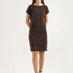 United Colors of Benetton Black Self Design Dress-picture-13