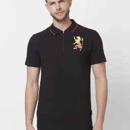 Giordano Black Cotton Slim Fit Polo T-Shirt-image-70