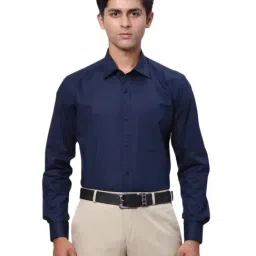 Raymond Navy Regular Fit Shirt-picture-17
