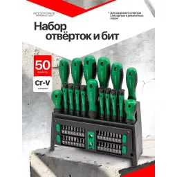 Rock Force Screwdriver Set with Bits CrV Straight Rod PH, SL, T 50 - 150 mm Length, RF-7050 (Pack of 50 Pcs) image 2
