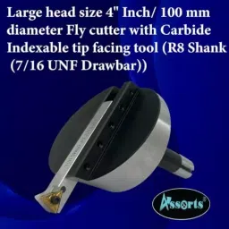 Assorts Fly Cutter with Carbide Inset Bit Tool Steel 100 mm R8 Shank 1.11 mm Drawbar image 2