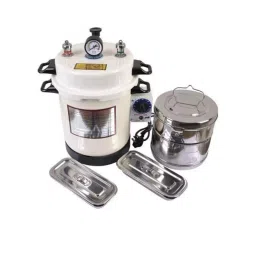 Florix Nation Pressure Cooker Type Autoclave 11 L Epoxy Finish with Dressing Drum & Instrument Tray-picture-36