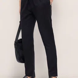 THE BEAR HOUSE Men Solid Slim Fit Formal Trouser With Elastic Waistband-picture-24