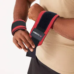 Kobo Stiff Competetion Power Weight Lifting Wrist Wraps Support 1 Meter Long (Pair) image 2