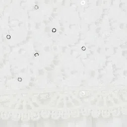 max Girls Self Design Sleeveless Sequined Fit & Flare Dress image 3