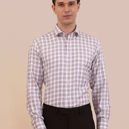 Greenfibre Checked Cutaway Collar Slim Fit Shirt-picture-20