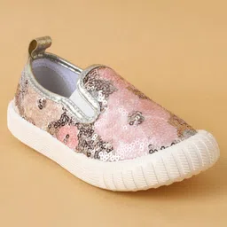 Cute Walk by Babyhug Casual Shoes With Sequin Detailing - Golden image 3