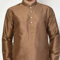 Arihant Rai Sinha Men Regular Pure Silk Kurta with Churidar image 4