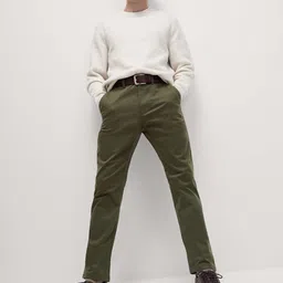 Marks & Spencer Men Slim Fit Mid-Rise Chinos Trousers-picture-14