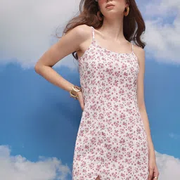 CORSICA Floral Print A-Line Mini Dress-image-47