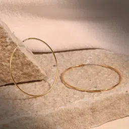 Accessorize London Real Gold Plated Medium Hoop Earrings-image-99