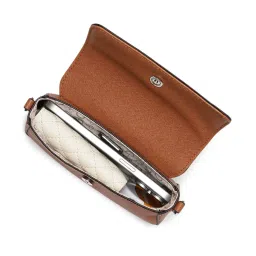 Guess Cognac Sandria Textured Cross Body Bag image 5